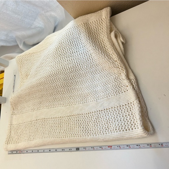 Abercrombie Fitch Dress Women Size XL Tall Cream Knit Crochet Beach Fisherman - Picture 10 of 13